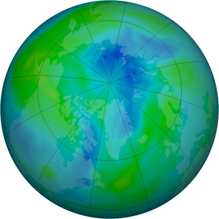 Arctic ozone map for 27 September 2011